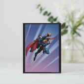 Superman met lichte strepen briefkaart (Staand voorkant)