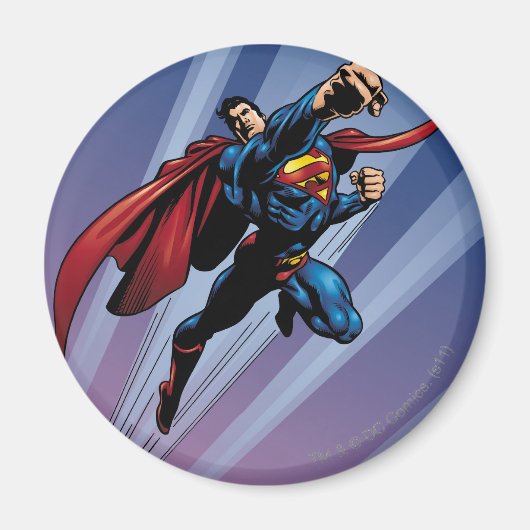 Superman met lichte strepen magneet (Voorkant)