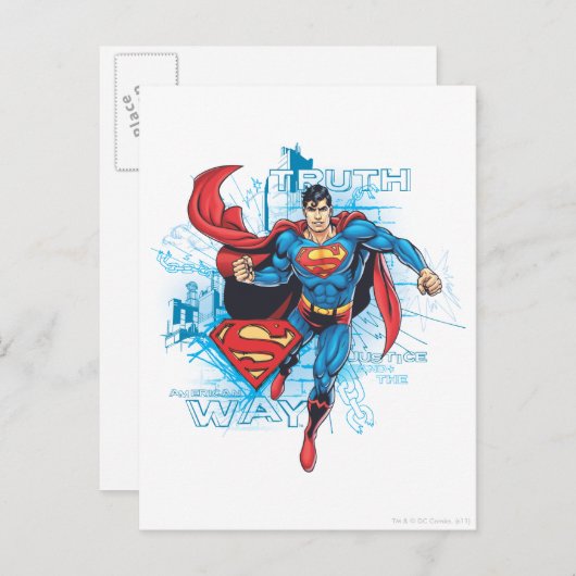 Superman met Logo Briefkaart (Voorkant / Achterkant)