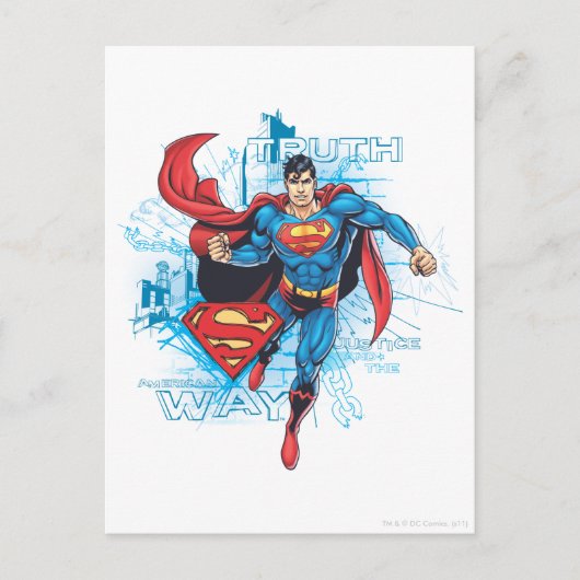 Superman met Logo Briefkaart (Voorkant)