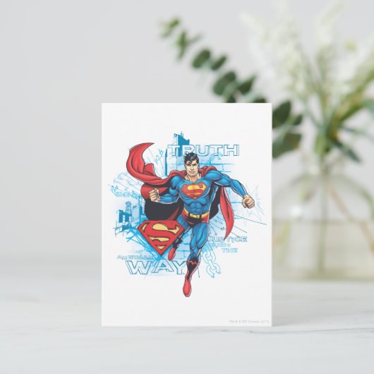 Superman met Logo Briefkaart (Staand voorkant)