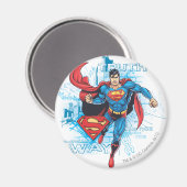 Superman met Logo Magneet (Voorkant / Achterkant)