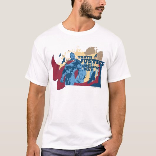 Superman met vogels t-shirt (Voorkant)