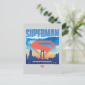 Superman Metropolis Skyline Briefkaart (Staand voorkant)