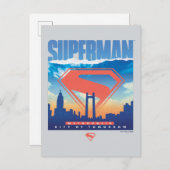 Superman Metropolis Skyline Briefkaart (Voorkant / Achterkant)