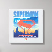 Superman Metropolis Skyline Canvas Afdruk (Voorkant)