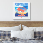 Superman Metropolis Skyline Canvas Afdruk (Insitu (Slaapkamer))
