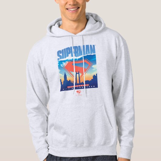 Superman Metropolis Skyline Hoodie (Voorkant)
