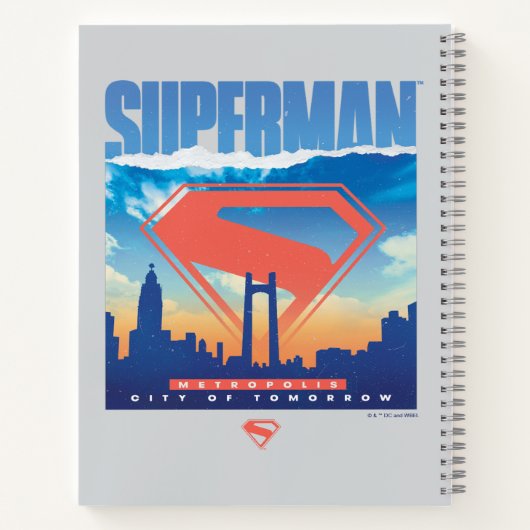 Superman Metropolis Skyline Notitieboek (Achterkant)