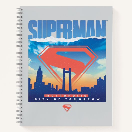 Superman Metropolis Skyline Notitieboek (Voorkant)