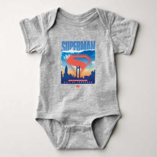 Superman Metropolis Skyline Romper (Voorkant)