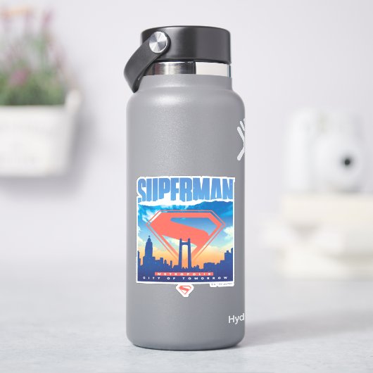 Superman Metropolis Skyline Sticker (HydroFlask)