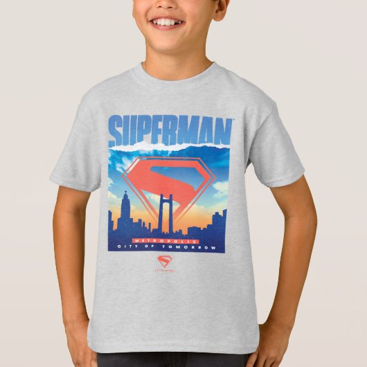 Superman Metropolis Skyline T-shirt (Voorkant)