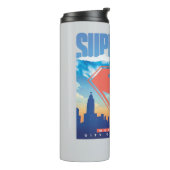 Superman Metropolis Skyline Thermosbeker (Gedraaid links)