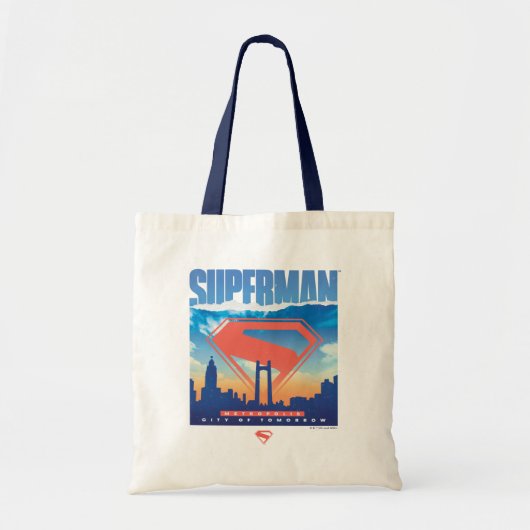 Superman Metropolis Skyline Tote Bag (Voorkant)