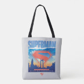 Superman Metropolis Skyline Tote Bag (Achterkant)