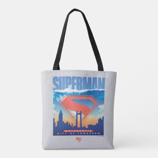Superman Metropolis Skyline Tote Bag (Achterkant)