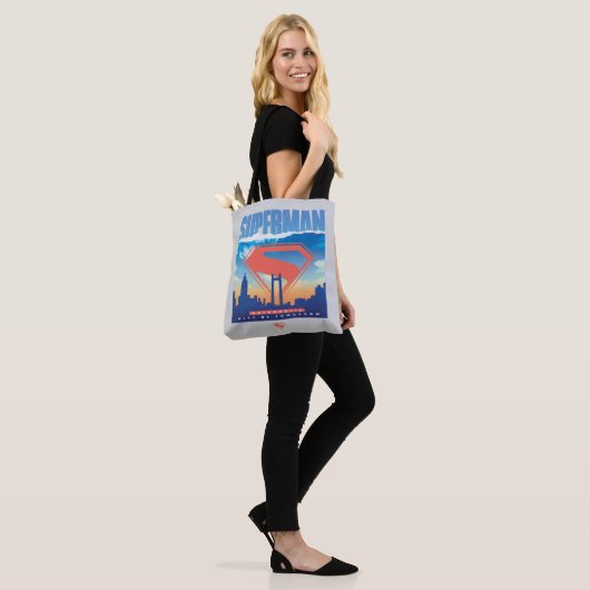 Superman Metropolis Skyline Tote Bag (Op model)