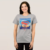 Superman Metropolis Skyline Tri-Blend Shirt (Voorkant volledig)