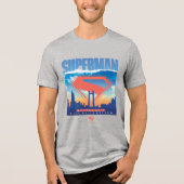 Superman Metropolis Skyline Tri-Blend Shirt (Voorkant)
