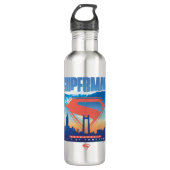 Superman Metropolis Skyline Waterfles (Voorkant)