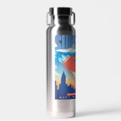 Superman Metropolis Skyline Waterfles (Voorkant)