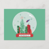 Superman Metropolis Snow Globe Graphic Feestdagenkaart (Voorkant)