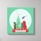 Superman Metropolis Snow Wereldbol Graphic Canvas Afdruk (Voorkant)