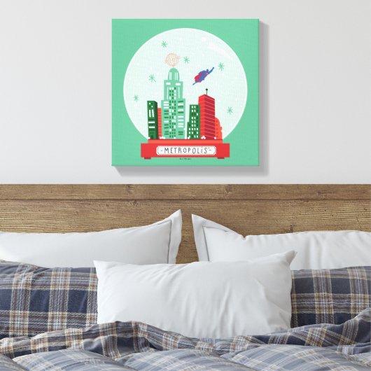 Superman Metropolis Snow Wereldbol Graphic Canvas Afdruk (Insitu (Slaapkamer))