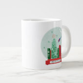 Superman Metropolis Snow Wereldbol Graphic Grote Koffiekop (Voorkant rechts)
