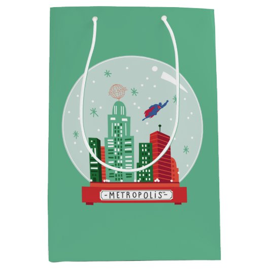 Superman Metropolis Snow Wereldbol Graphic Medium Cadeauzakje (Voorkant)