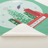 Superman Metropolis Snow Wereldbol Graphic Sherpa Deken (3/4)
