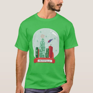Superman Metropolis Snow Wereldbol Graphic T-shirt