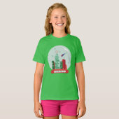 Superman Metropolis Snow Wereldbol Graphic T-shirt (Voorkant volledig)