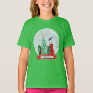 Superman Metropolis Snow Wereldbol Graphic T-shirt