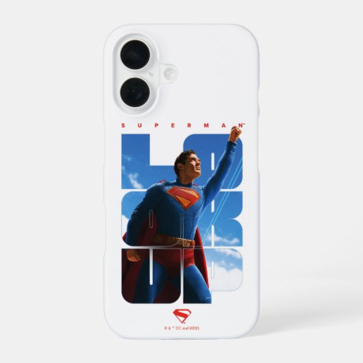 Superman Opkijkende Pose iPhone 16 Hoesje (Achterkant)