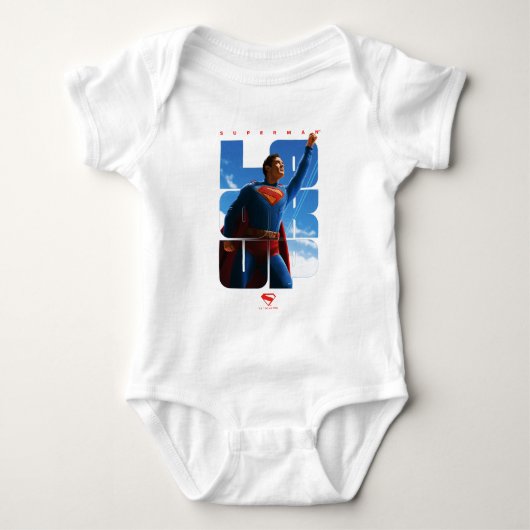 Superman Opkijkende Pose Romper (Voorkant)