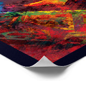 Superman Oranje Grunge Poster (Hoek)