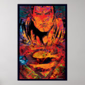 Superman Oranje Grunge Poster (Voorkant)