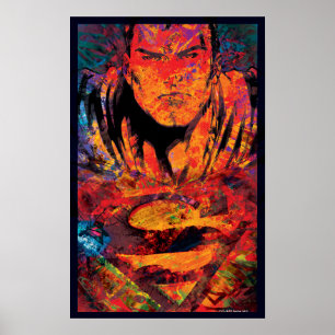 Superman Oranje Grunge Poster