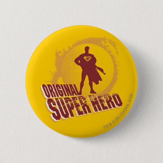 Superman Original Super Hero Ronde Button 5,7 Cm (Voorkant)