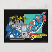 Superman Phonebooth Briefkaart (Voorkant)