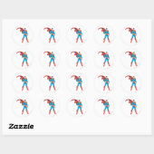 Superman Posing 2 Ronde Sticker (Vel)