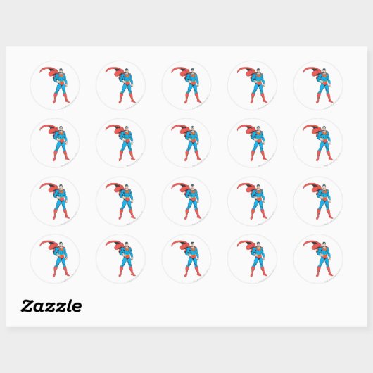 Superman Posing 2 Ronde Sticker (Vel)