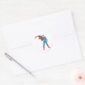 Superman Posing 2 Ronde Sticker (Envelop)