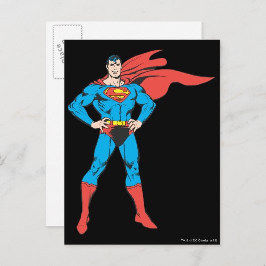 Superman Posing Briefkaart (Voorkant / Achterkant)