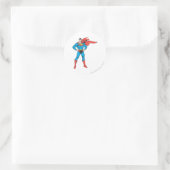 Superman Posing Ronde Sticker (Tas)