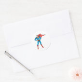 Superman Posing Ronde Sticker (Envelop)