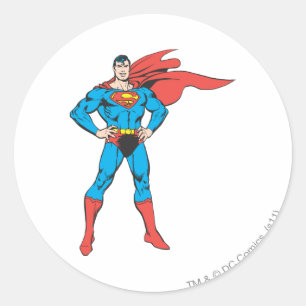 Superman Posing Ronde Sticker
