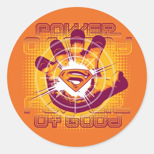 Superman Power of Good Ronde Sticker (Voorkant)